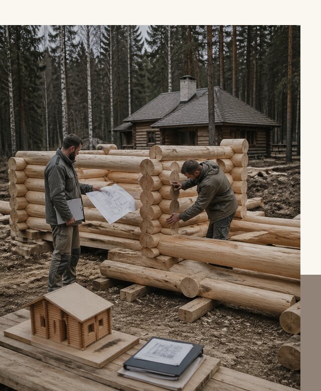 Проектирование и строительство домов из бревна в Лесне